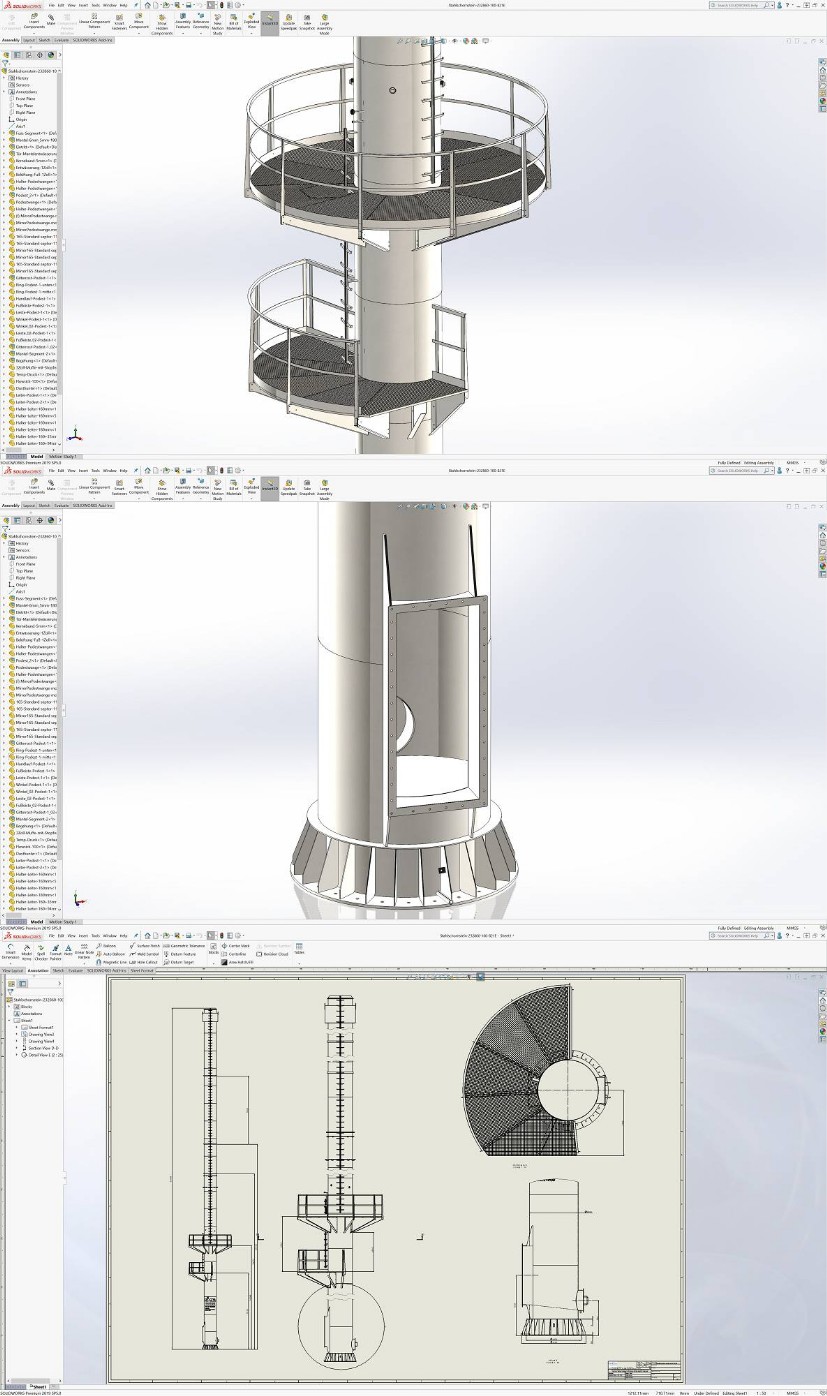 Construction of steel chimney