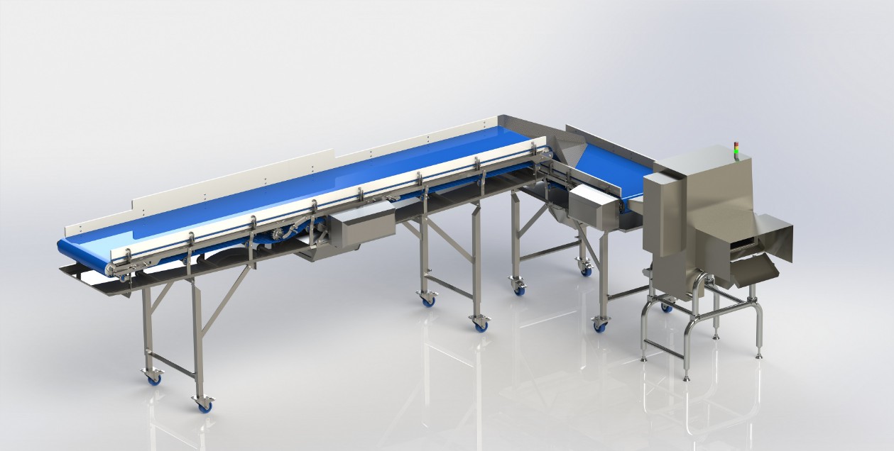 Conveyor with X-ray back side Conveyor with X-ray control unit